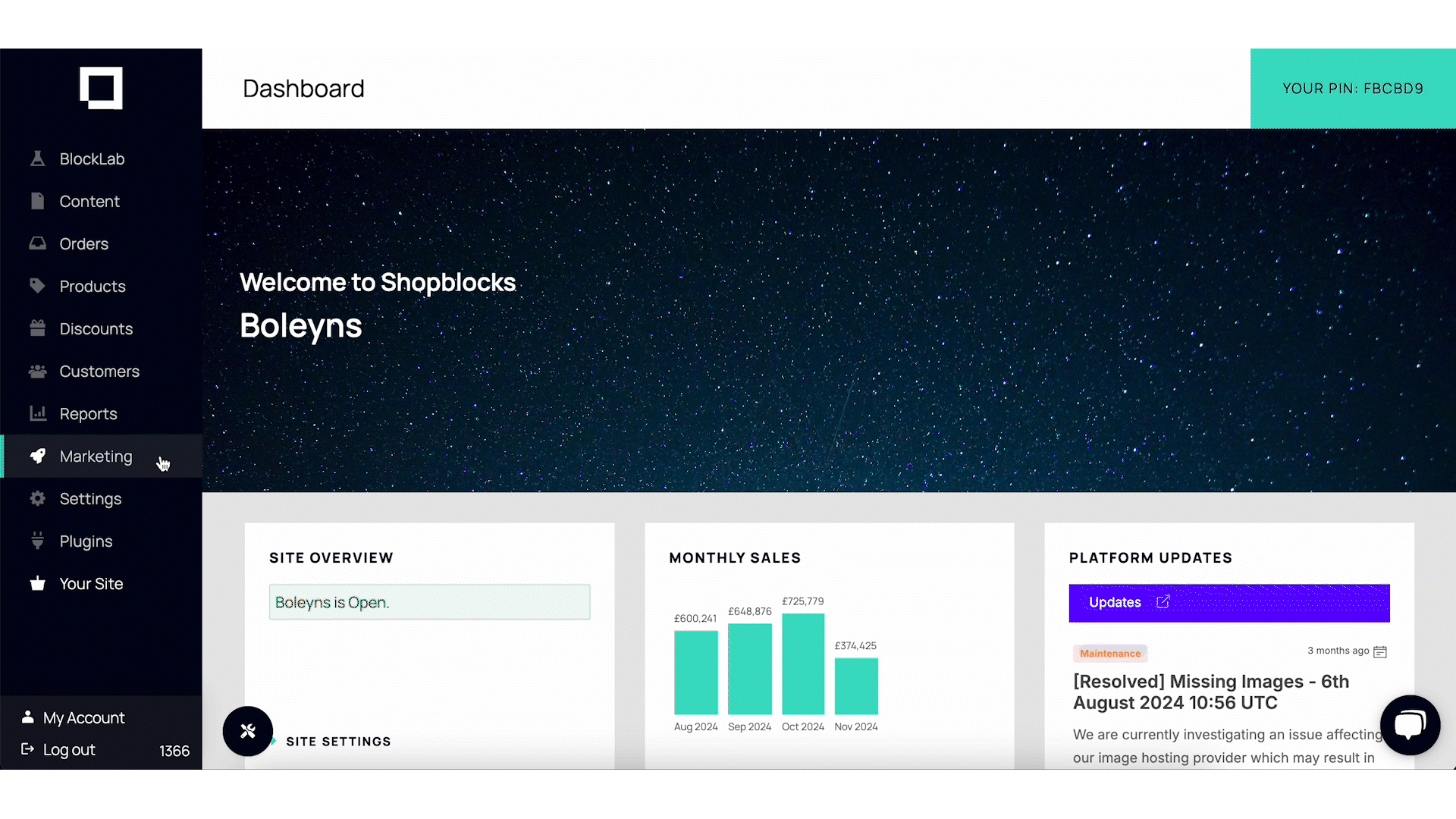 Gif of the steps to set up your Product Card Zone in the Shopblocks Admin System
