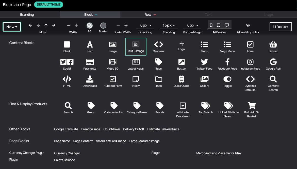 How do I add a Text and Image Block?