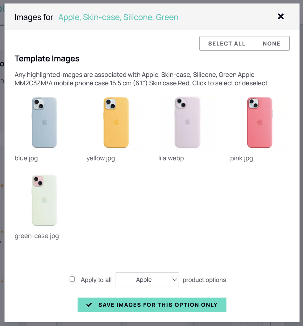 How do I assign specific images to product variants?